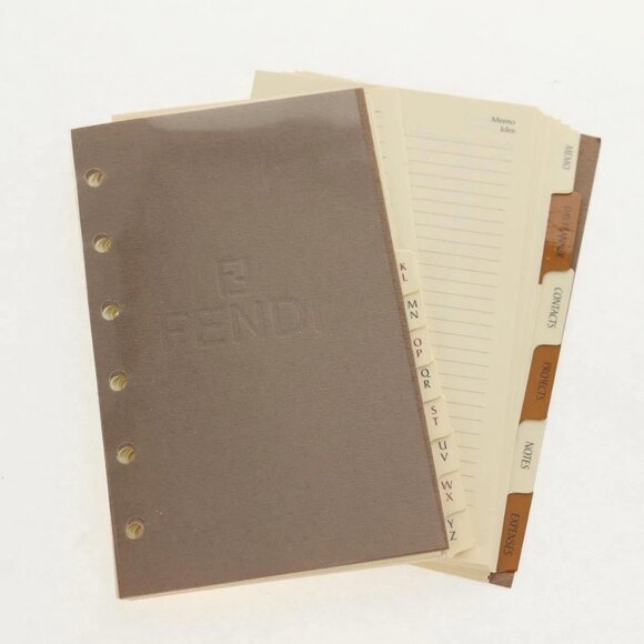 FENDI Zucca Canvas Planner Black Brown Auth sw1689V - Picture 12 of 16